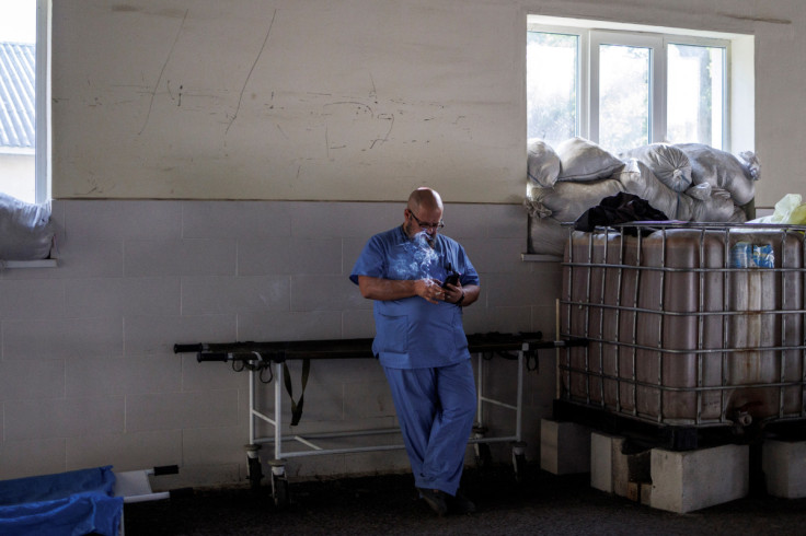 Doctors treat wounded soldiers at a frontline military hospital in Donetsk region, as Russia's attack on Ukraine continues