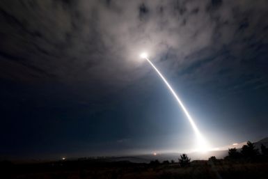 An unarmed Minuteman III intercontinental ballistic missile launches from Vandenberg Air Force Base