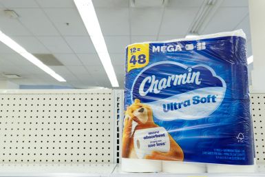Charmin toilet paper, a brand owned by Procter & Gamble, is seen for sale in a store in Manhattan, New York City