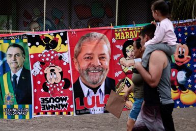 Presidential campaign materials displayed on the first day for political campaigns in Brasilia