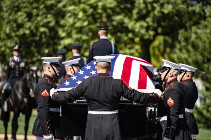 Funeral ceremony for U.S. Marine Corps Staff Sgt. Darin Hoover at Arlington National Cemetery