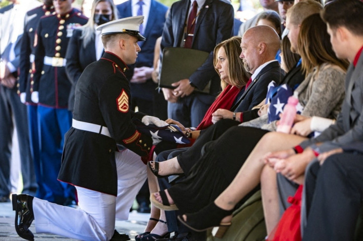 Funeral service for U.S. Marine Corps Staff Sgt. Darin Hoover at Arlington National Cemetery