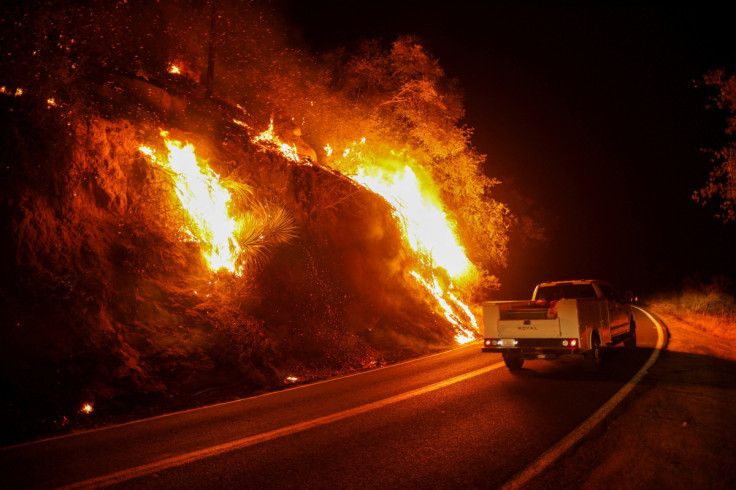Wishon Fire burns in California