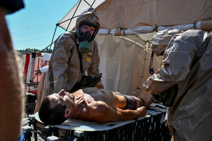 Emergency workers attend nuclear disaster response drills in Zaporizhzhia