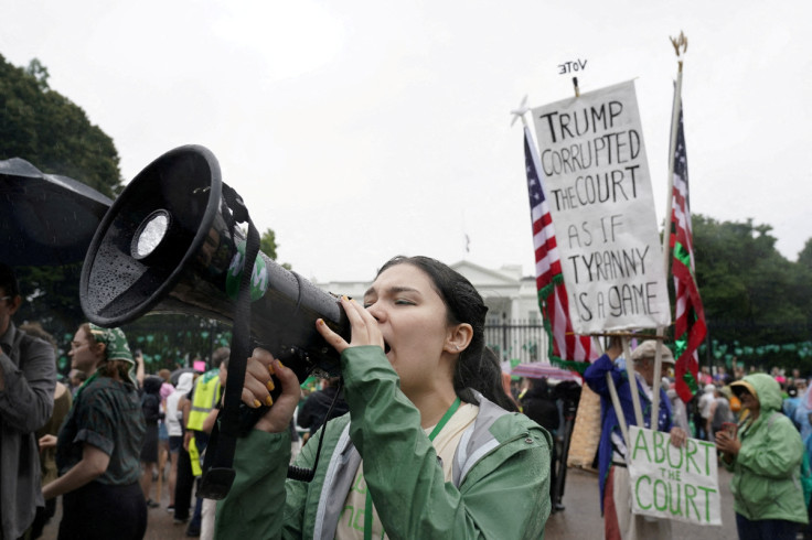 Women's March rally against court overturning Roe v. Wade abortion decision in Washington