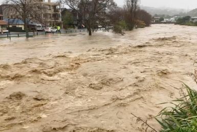 Flood waters run through city of Nelson
