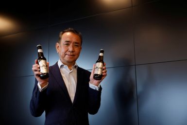 Asahi Group Holdings chief executive Atsushi Katsuki poses for a photograph during an interview with Reuters in Tokyo