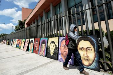 Portraits of some of the 43 students who disappeared in 2014 in one of Mexico's worst human rights tragedies