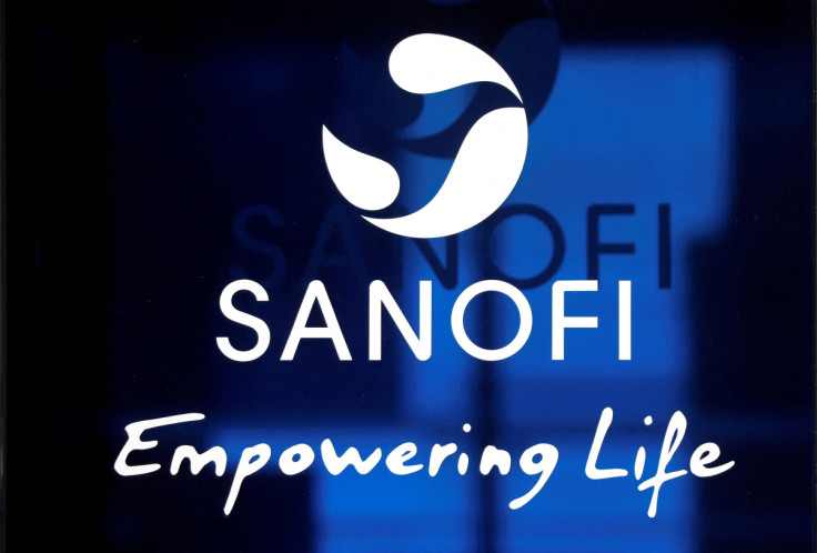 Sanofi logo is seen in Paris