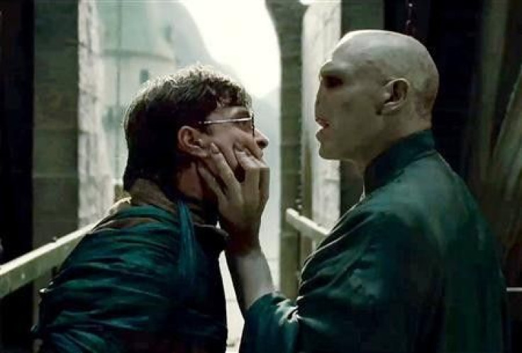 Daniel Radcliffe and Ralph Fiennes in a scene from &#039;&#039;Harry Potter and the Deathly Hallows - Part 2&#039;&#039;.