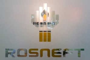 The logo of Russia's oil company Rosneft is pictured at the Rosneft Vietnam office in Ho Chi Minh City