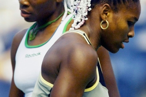 Serena Williams (right) and her sister Venus on their way to a doubles victory at the 1999 US Open