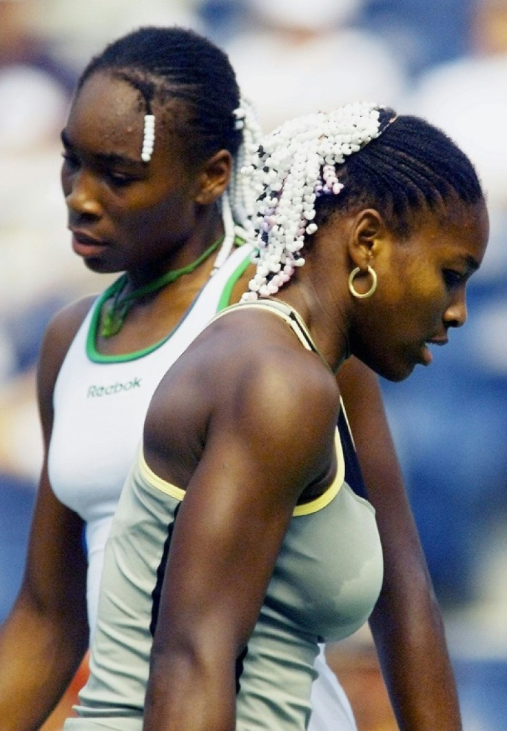 Serena Williams (right) and her sister Venus on their way to a doubles victory at the 1999 US Open