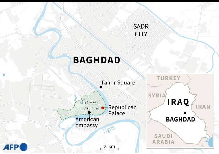 Map Baghdad Locating Republican Palace 