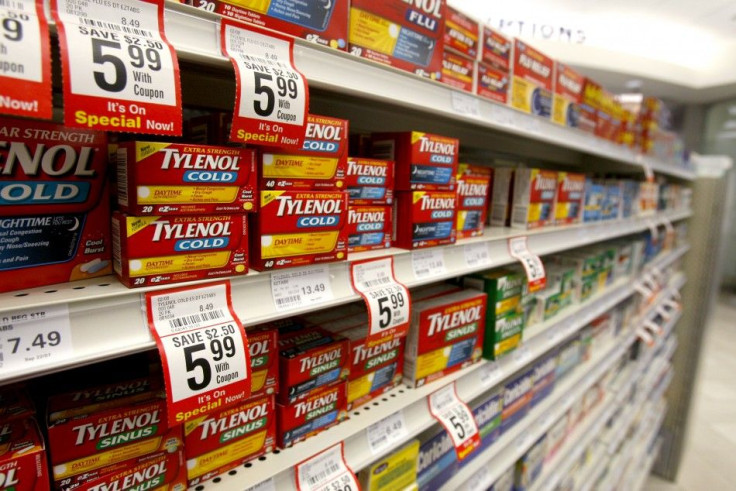 Tylenol packages on shelf