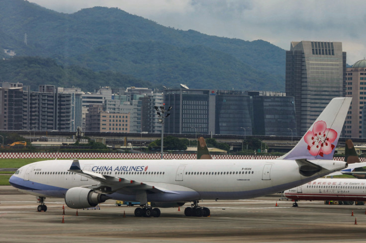 A passenger jet of Taiwan's China Airlines at Taipei Songshan Airport in Taipei,