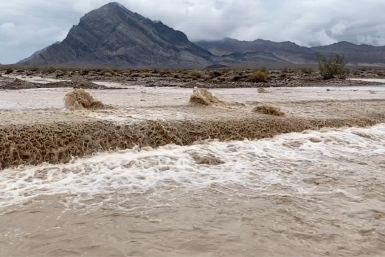 Monsoonal rain in Death Valley National Park, California