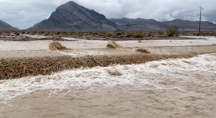 Monsoonal rain in Death Valley National Park, California