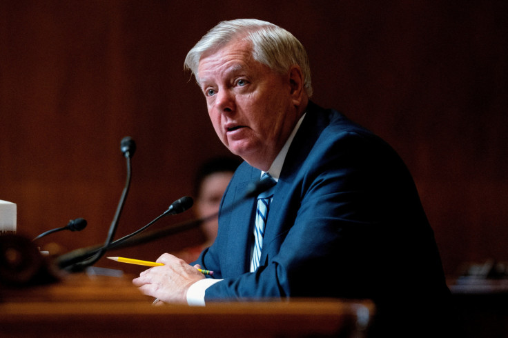 U.S. Senator Lindsey Graham (R-SC) asks questions to Attorney General Merrick Garland during a Senate Appropriations Subcommittee