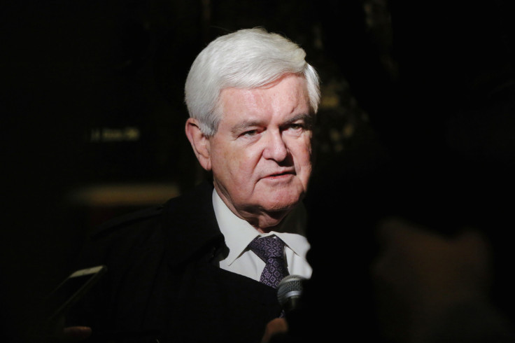 Newt Gingrich speaks to the media as he departs after a meeting with U.S. President-elect Donald Trump at Trump Tower in New York