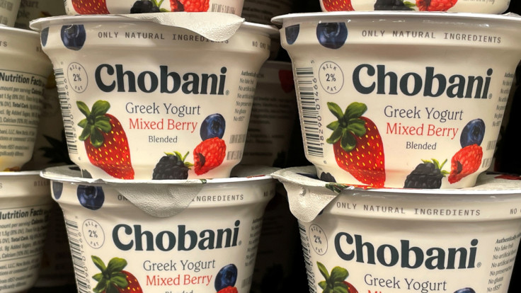 Greek-yogurt maker Chobani is shown for sale in a California grocery store