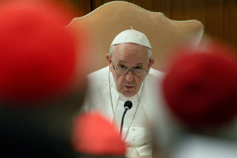 Pope Francis meets cardinals at the Vatican