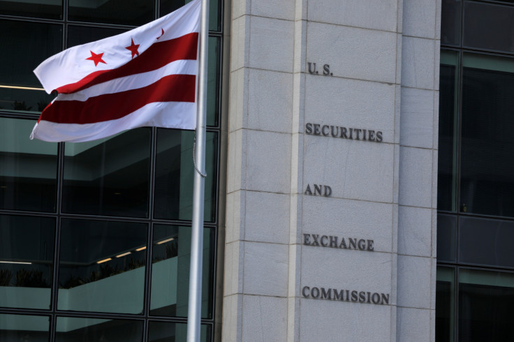Signage is seen at the headquarters of the U.S. Securities and Exchange Commission (SEC) in Washington, D.C., U.S.