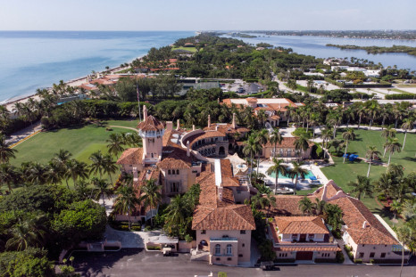 An aerial view of former U.S. President Donald Trump's Mar-a-Lago home in Palm Beach