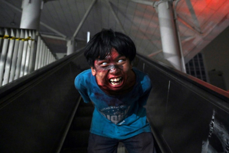 In a city known for monstrous traffic, 'zombies' are rising up in a gory bid to get more people to use public transport