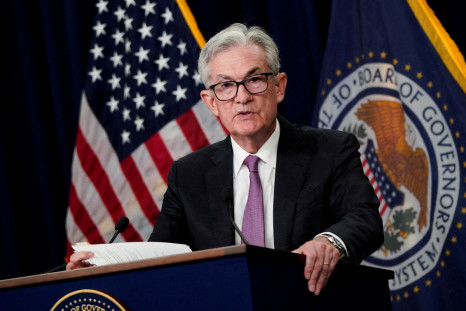 Federal Reserve Board Chair Jerome Powell speaks during a news conference, in Washington