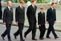 Diana's sons, William and Harry, walked behind her coffin with their grandfather Prince Philip, father Prince Charles and uncle Charles Spencer