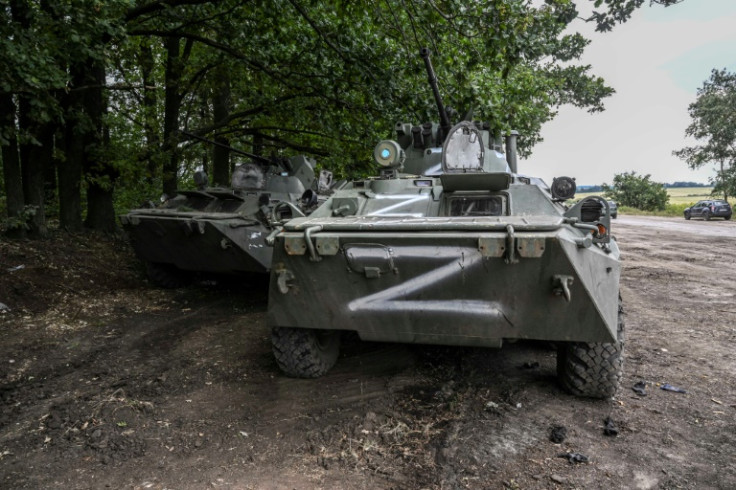 Some Russian armoured vehicles appeared to have been simply abandoned
