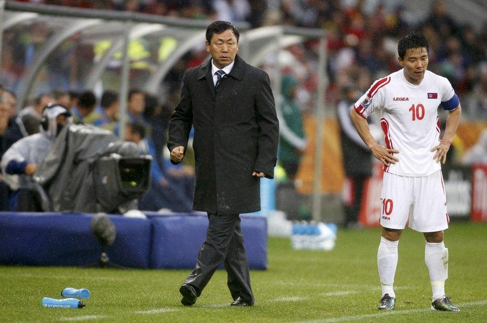North Koreas coach Kim Jong-hun 