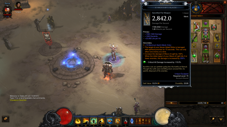 Diablo 3 - Sanctified Item