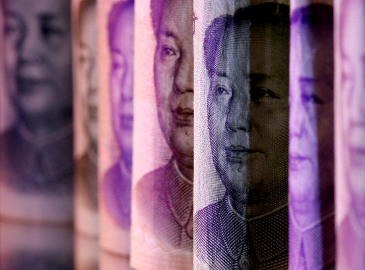 Chinese Yuan banknotes are seen in this illustration