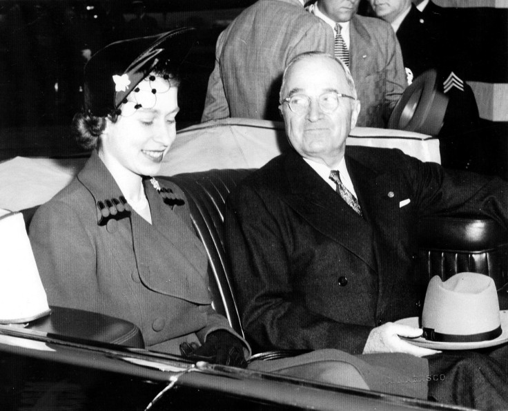 Princess Elizabeth joins Harry Truman in a limousine ride after arriving in Washington