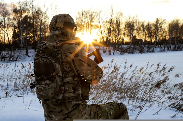 Russian Soldier In Snow