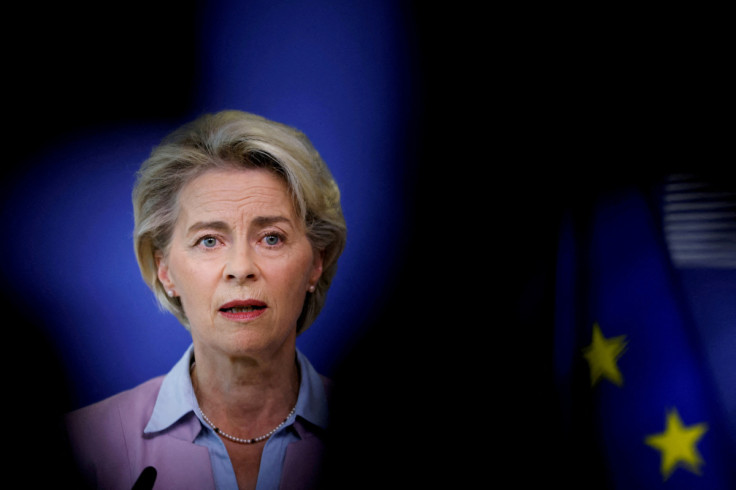 European Commission President Ursula von der Leyen attends a news conference on energy crisis, in Brussels