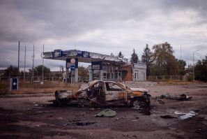 Russia's attack on Ukraine, in the town of Balakliia