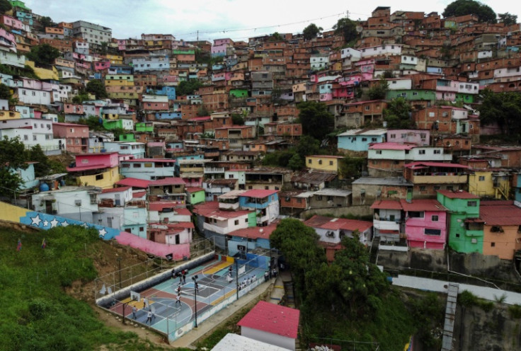 A basketball court at Santa Eduviges neighbourhood in Caracas taken during game played by two local youth teams supported by the non-governmental organization Caracas Mi Convive, which seeks to keep young people away from violence by offering, among other