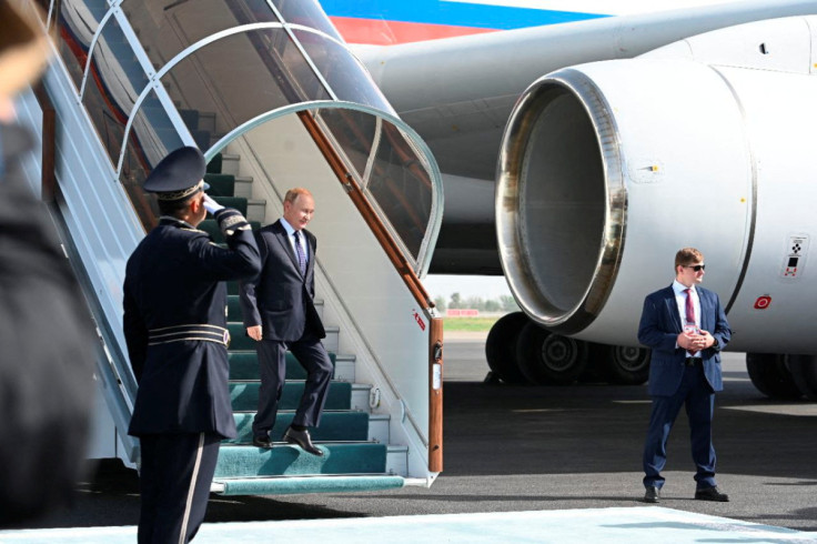 Russian President Vladimir Putin arrives for the Shanghai Cooperation Organization (SCO) summit in Samarkand