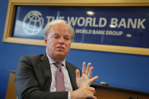 World Bank Managing Director of Operations Axel van Trotsenburg speaks during interview with Reuters