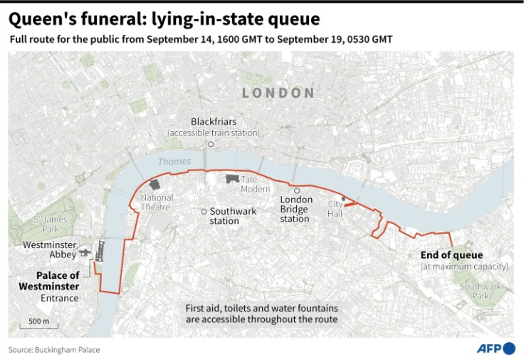 Queen's funeral: lying-in-state queue