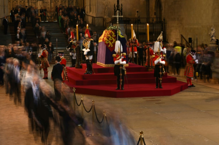 Strict rules mean no photography and no loitering in front of the casket, leaving well-wishers with only seconds to pay their respects