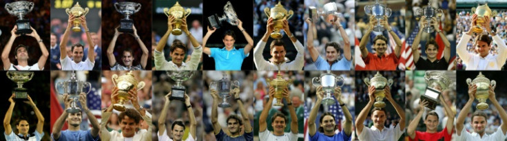 Twenty of the best: Roger Federer with all of his 20 Grand Slam trophy moments