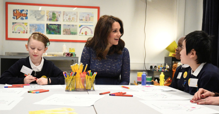 Britain's Catherine Duchess of Cambridge visits the new headquarters of children's mental health charity Place2Be in central London