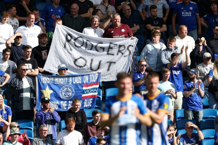 Leicester manager Brendan Rodgers is under pressure with just one point from six Premier League games