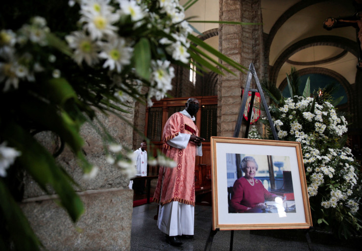 Congregants attend a memorial service for the late Queen Elizabeth in Zimbabwe