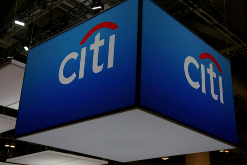 The Citigroup Inc logo is seen at the SIBOS banking and financial conference in Toronto
