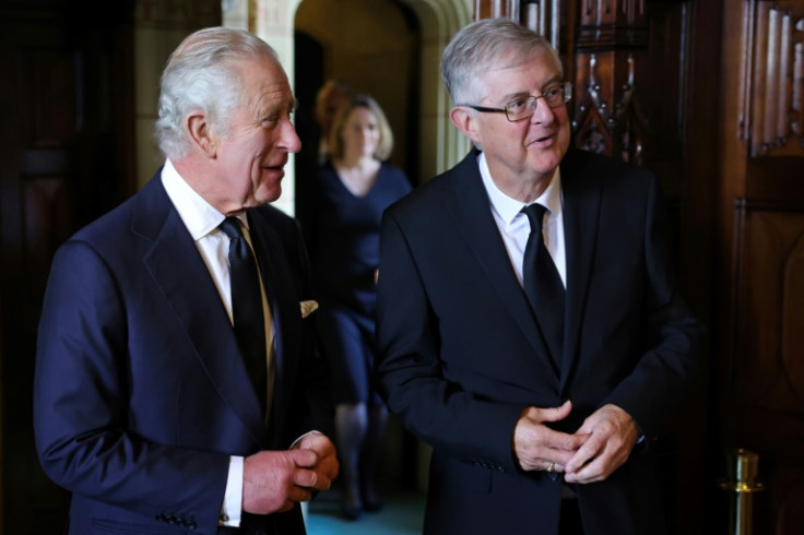 The new King Charles III on Friday visited Wales and met the first minister of the devolved assembly in Cardiff, Mark Drakeford